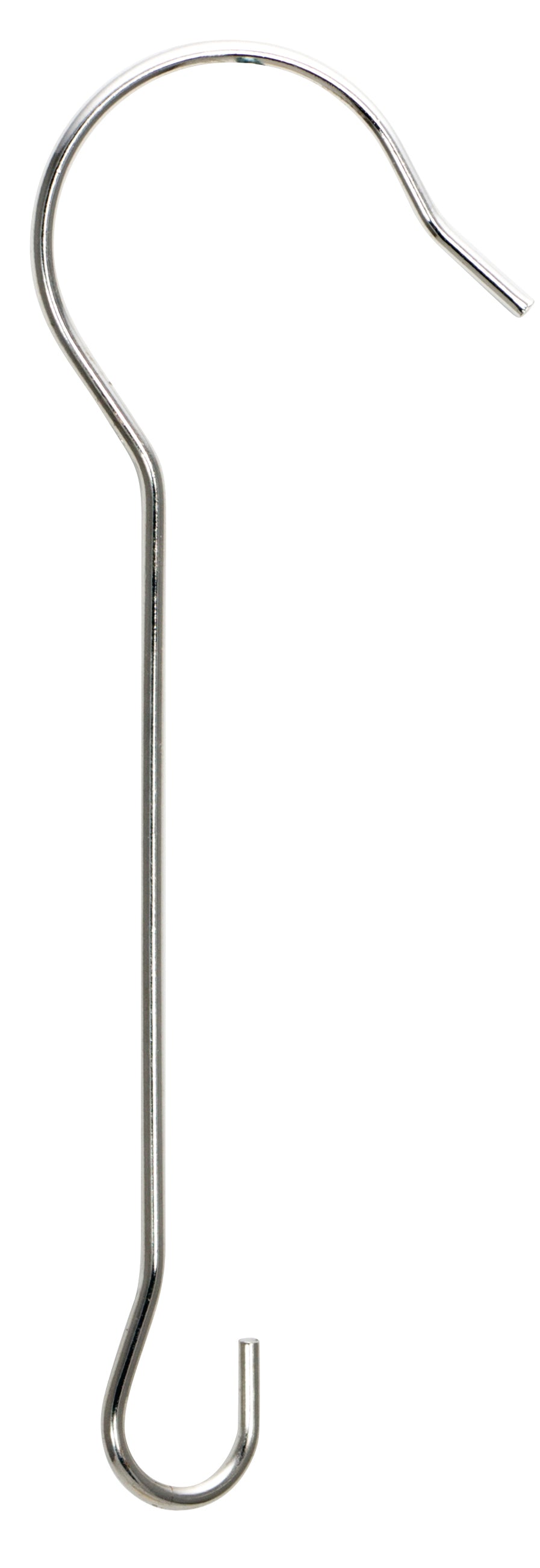 7-inch copper extension hook with shepherd's crook top and small J-hook for hanging wind spinners